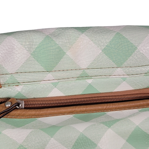 B.O.C. Born of Concepts Plaid Vinal Crissbody Shoulder Purse Bag - Picture 10 of 13